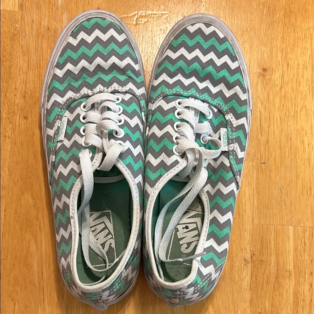 Vans Chevron Sneakers - Green and Gray